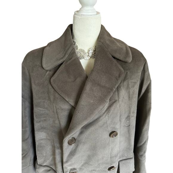 VINTAGE Maska Wool-Cashmere Oversized PeaCoat, Womens size IT 42/US 6, med-large - Picture 4 of 15